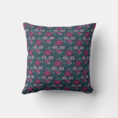 Coussin Vintage Hand Drawn Floral Damask Pattern (Verso)