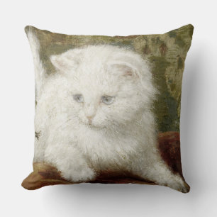 Coussin Vintage Henriette Ronner-Knip Curiousity