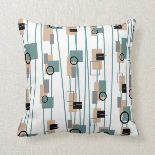 Coussin Vintage Inspiré MidCentury Moderne Rétro