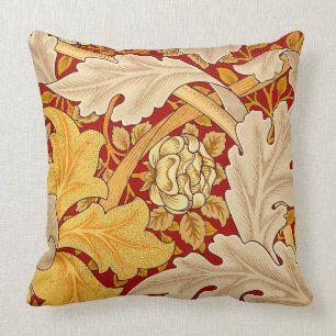 Coussin Vintage jaune rouge floral