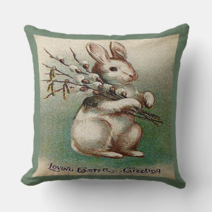 Coussin Vintage Lapin Aimant Pâques Salutation, ZSSG