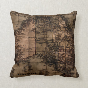 Coussin Vintage map of Australia