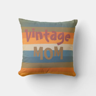 Coussin Vintage mère rayures rétro