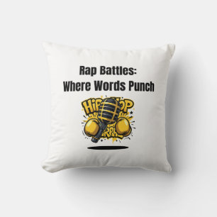 Coussin Vintage Microphone Hip Hop Rap Battles Digital Ill