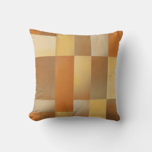 Coussin Vintage Mid-Century Moderne Orange Brown Gold 16 p