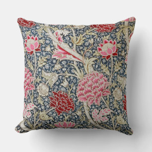 Coussin Vintage motif floral, William Morris