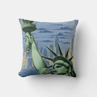 Coussin Vintage New York Invitations Vous Voyage Publicité