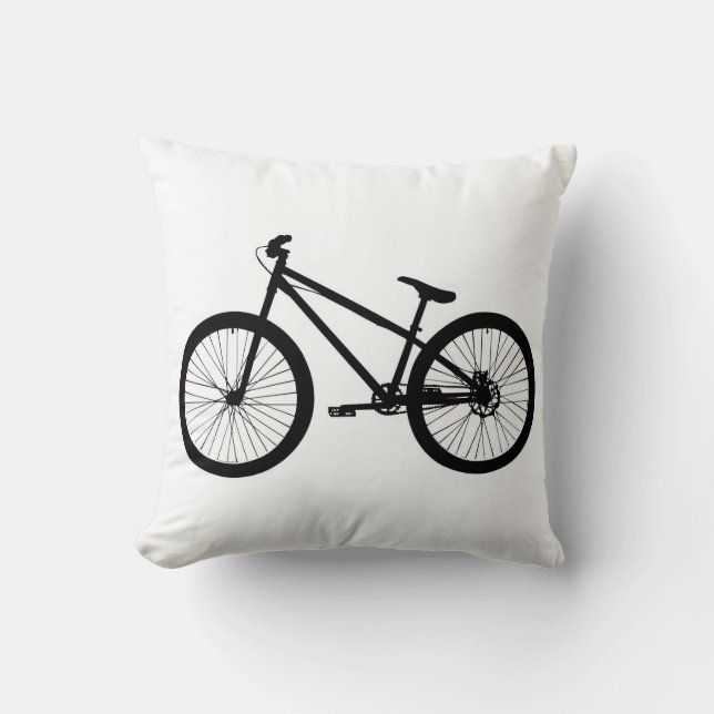 Coussin vintage noir de vélo de montagne (Recto)