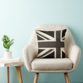 coussin Vintage noir et blanc Union Jack (Chaise)