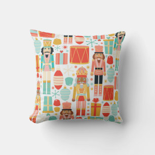 Coussin Vintage Nutcracker Noël Motif sans couture