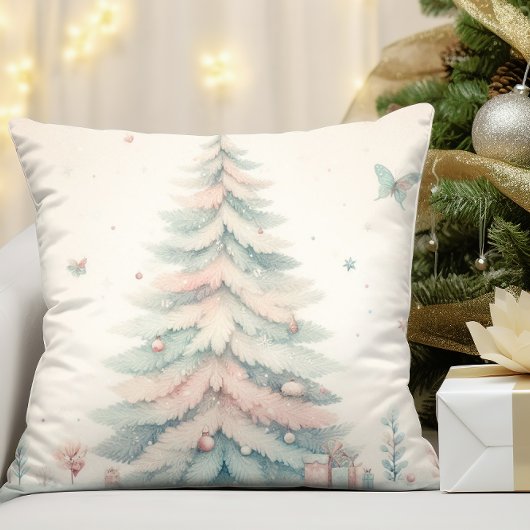 Coussin Vintage pâle Joyeux Noël