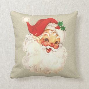 Coussin Vintage père Noël Face