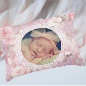 Coussin Vintage Personalized Memory Roses Lace 