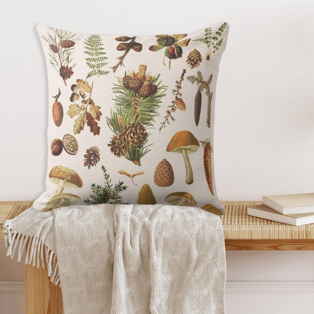 Coussin Vintage Pine Forest Trésors Motif (In situ)