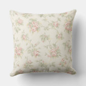 Coussin Vintage Pink Rose Cottagecore Floral Pattern (Verso)