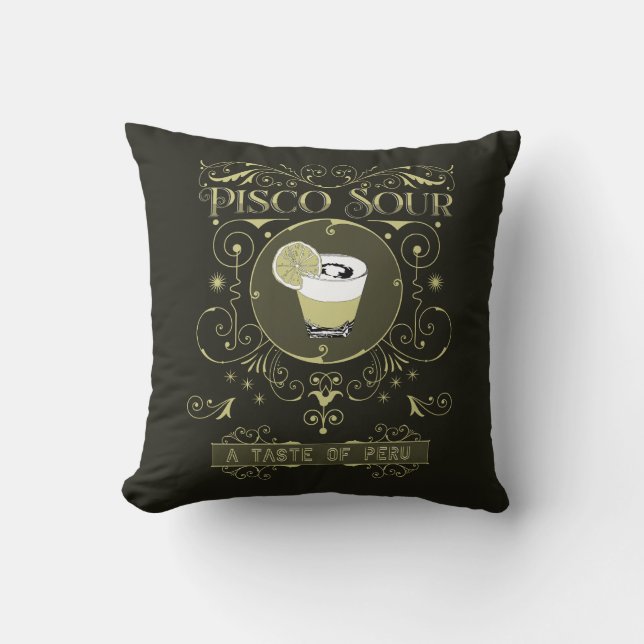 Coussin Vintage Pisco Sour (Recto)
