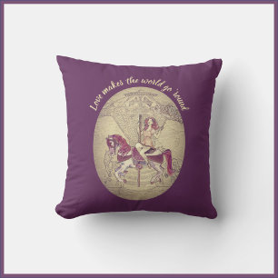 Coussin Vintage Purple Carousel