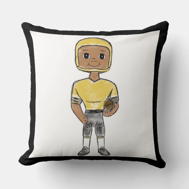 Coussin vintage retro football (Recto)