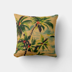 Coussin Vintage rétro hawaïen