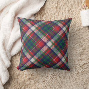 Coussin Vintage Rétro Noël Plat Rouge Vert