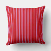 Coussin Vintage Retro rouge et rose Tickching rayé (Verso)