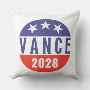 Coussin Vintage Retro Vance 2028 pour l'élection président