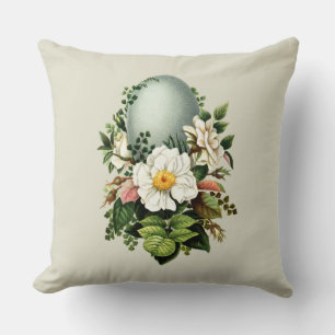 Coussin Vintage Robins Egg et Rose