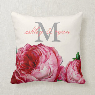 COUSSIN vintage ROSE FLORAL MONOGRAMME