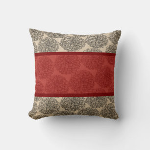 Coussin Vintage rouge Zinnia