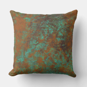 Coussin Vintage Rustique Thème Art par Heva Weva Rust Meta