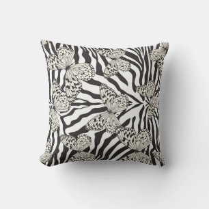 Coussin Vintage sans couture papillons multicolores motif.