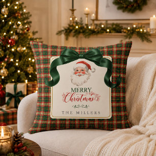 Coussin Vintage Santa Préparatoire Plaid Joyeux Noël
