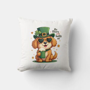 Coussin Vintage Soyez Là Avec Des Cloches Sur Chien St Pat