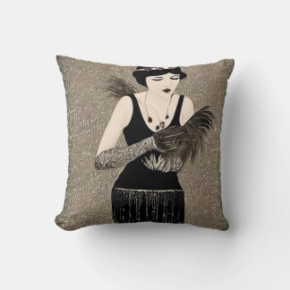 Coussin Vintage Surreal Art Déco Femme 10