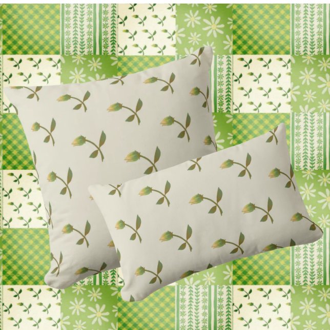 Coussin Vintage Tea Stained Yellow Rose Buds (Créateur téléchargé)