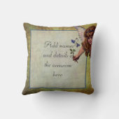 Coussin Vintage thème de fée personnalisée (Verso)