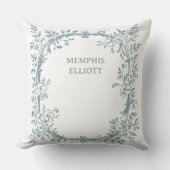 Coussin Vintage Timeless Floral Blue Baby (Recto)