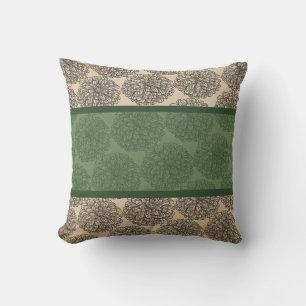 Coussin Vintage vert Zinnia
