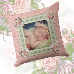 Coussin Vintage Victorien Faded Damask Photo