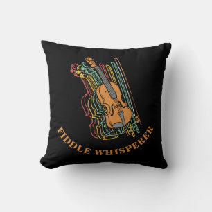 Coussin Vintage Violon Fiddle Whisperer Pun Céramique