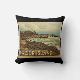 Coussin Vintage voyage de côte d'Île de Rhode