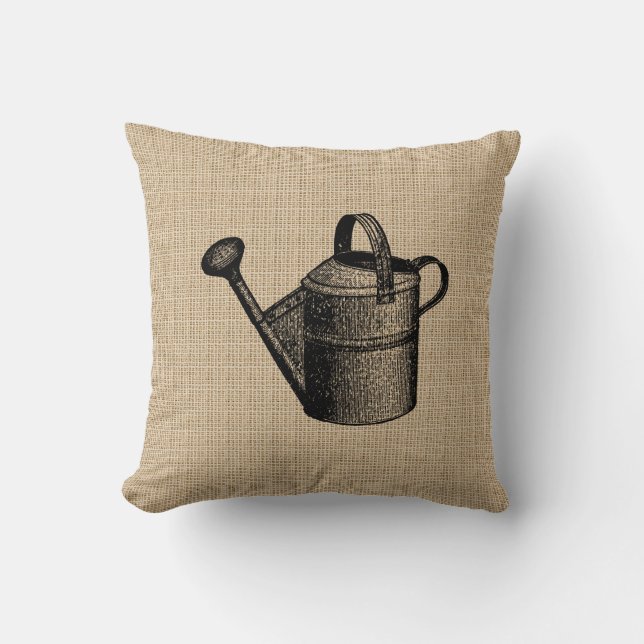 Coussin Vintage Watering Can Pillow (Recto)