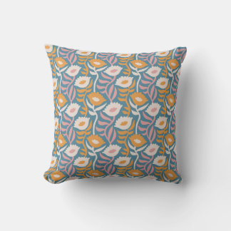 Coussin Vintage Wavy Retro Super Pastel Motif Floral