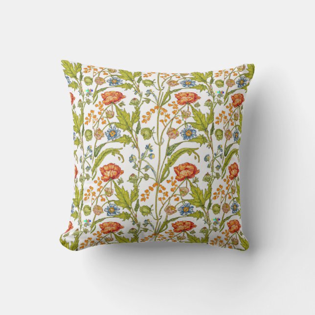 Coussin Vintage William Morris Style Floral (Recto)
