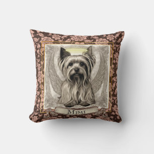 Coussin Vintage Yorkshire Terrier Angel Customisé