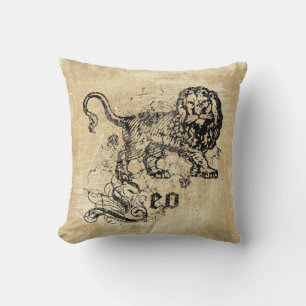 Coussin Vintage Zodiaque Lion