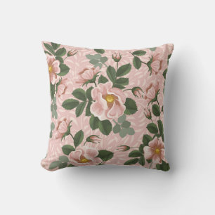 Coussin Vintages Roses sauvages : Arrière - plan floral