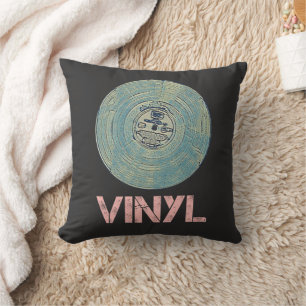 Coussin Vinyl Record Retro Disco Conception de musique Vin
