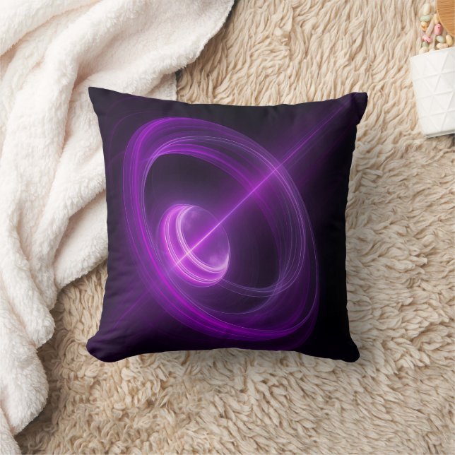 Coussin Violet Energy Vortex Throw Pillow (Couverture)