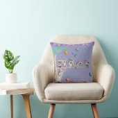 Coussin Violet Enfants Koalas Mignons Anniversaire (Chaise)